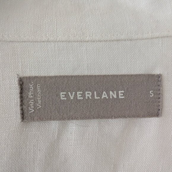 Everlane Linen Short Sleeve Button Down Shirt - Women's Small - Picture 3 of 4